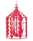 red and pink iron ceiling lantern, Yola, Stray Dog Designs