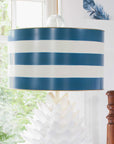 Down Pour Blue Stripe Drum Shade