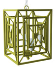 green jay chandelier rectangular iron hanging light