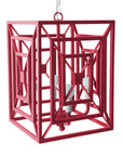 Pink metal rectangular pendant, Jay Chandelier