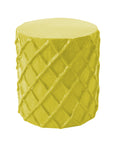 chartreuse happy papier mache stool